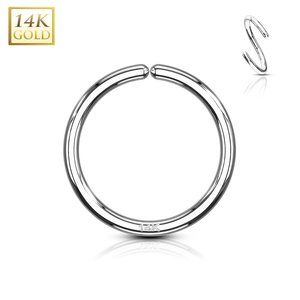 14Kt. White Gold Bendable Hoop Rings For Ear Cratilage, Septum, Eyebrow, Nose an
